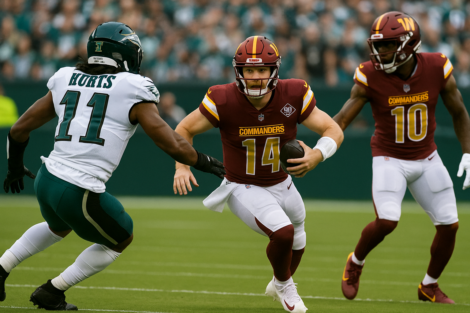 washington commanders vs philadelphia eagles match player stats